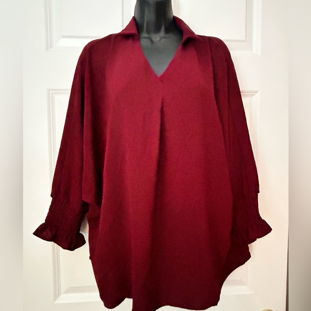 Stylish Burgundy Blouse